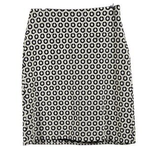Sevier Skirts Size 6 Skirt Guipure Lace Lined Pencil Black Cream